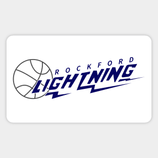 Vintage Rockford Lightning Basketball Magnet